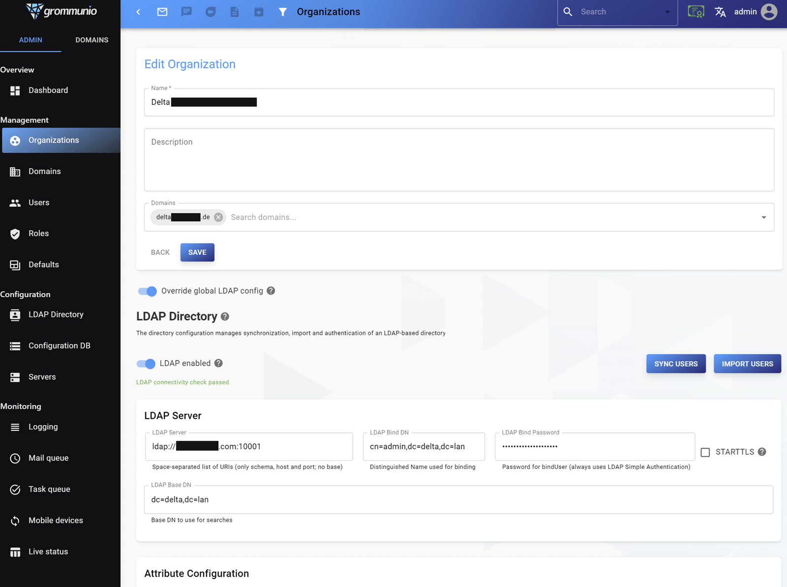 grommunio Admin UI "AUI"