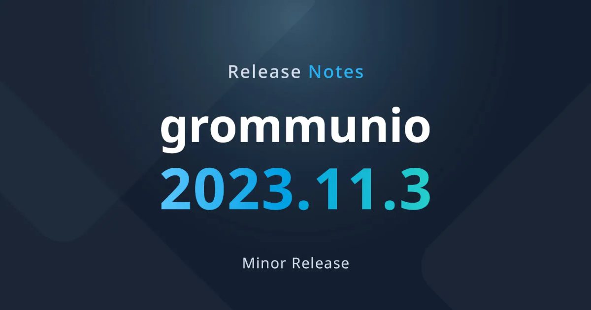 Release Notes 2023.11.3 | grommunio