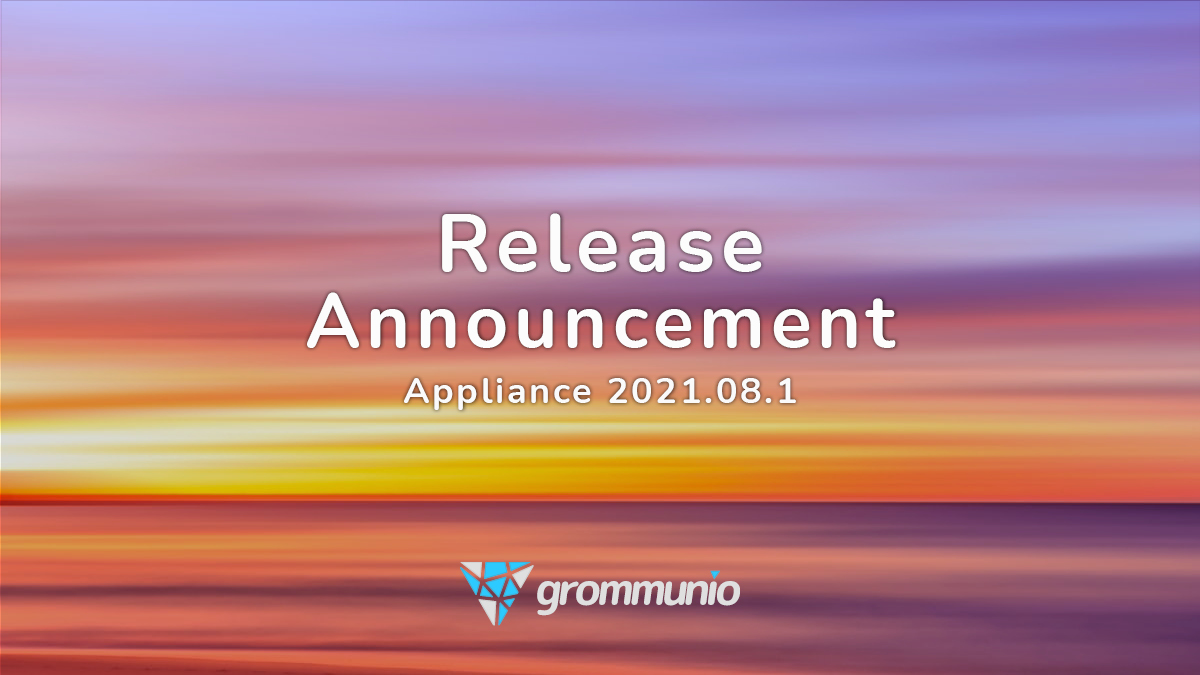 Announcement of the release of the grommunio appliance 2021.08.1