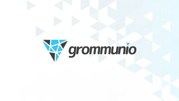 Presse & Media Assets: grommunio Logo 16:9 mit Hintergrund