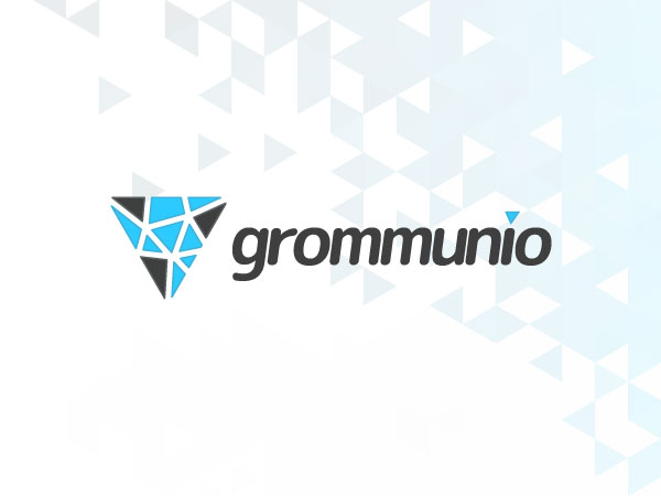 Presse & Media Assets: grommunio Logo 4:3 mit Hintergrund