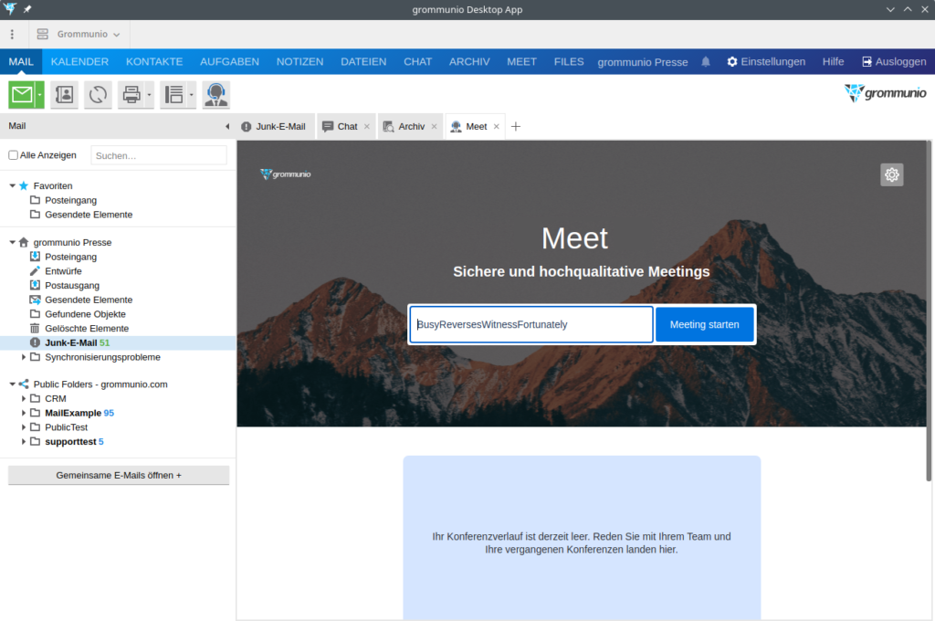 grommunio Desktop Meet